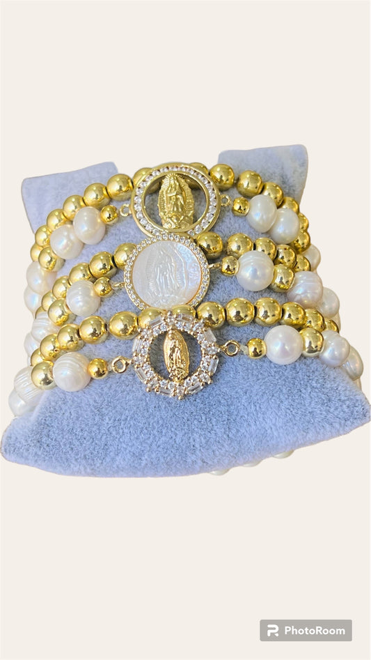 Pulsera la Virgen de Guadalupe Elastica